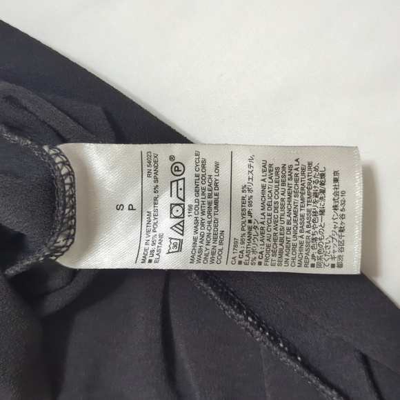 Banana Republic V-Neck Long Sleeve Wrap Top, Color Black Size S - Picture 14 of 14